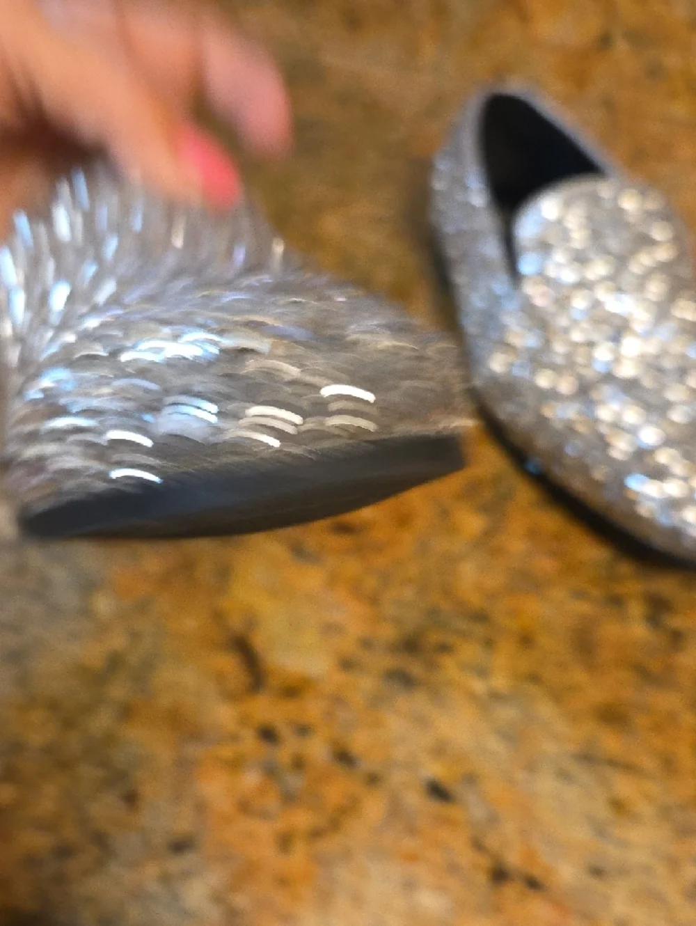 ASOS Men's Silver Crystal-Embellished Slip-On Loafers